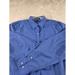 Lauren Ralph‎ Lauren Women's XL Blue Button Down Shirt With Stains